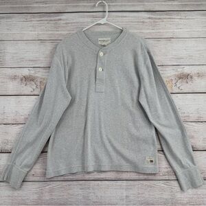 Vintage Thermal Grey Ralph Lauren Long Sleeve Crop fit